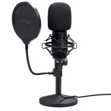 Mikrofonas - Trust GXT 269 Emita II USB Type-C į USB Type-A studijinis mikrofonas, 2.5m laidas, juodas