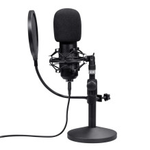 Mikrofonas - Trust GXT 269 Emita II USB Type-C į USB Type-A studijinis mikrofonas, 2.5m laidas, juodas