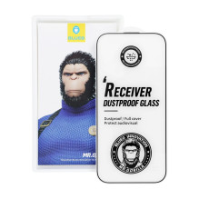 5D Mr. Monkey Glass - Apple iPhone 16 black (Large Arc Edge Strong Dustproof)
