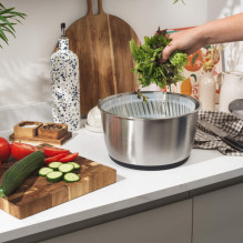 Salter BW14097 Salad Spinner 6L, Silver
