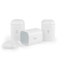 Salter BW14043EU7 Boston 3-Piece Canister Set, White