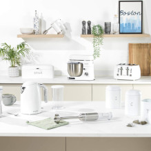 Salter BW14043EU7 Boston 3-Piece Canister Set, White