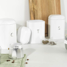 Salter BW14043EU7 Boston 3-Piece Canister Set, White