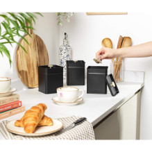 Salter BW14370 Alchemy 3-Piece Canister Set, Black