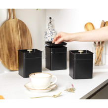 Salter BW14370 Alchemy 3-Piece Canister Set, Black Salter BW14370 Alchemy 3-Piece Canister Set, Black