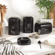 Salter BW14045B Boston 4-Piece Countertop Set, Black