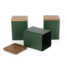 Salter BW12898G Toronto 3-Piece Canister Set, Green