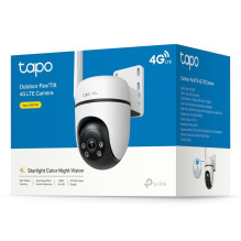Saugumo Kamera - TP-Link Lauko Pan / Tilt 4G LTE, Naktinis Matymas, Integruota Sirena, Balta