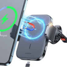 „Joyroom“ automobilio laikiklis su Qi belaidžiu indukciniu įkrovikliu, 15 W (suderinamas su „MagSafe“ ir „iPhone“), juod