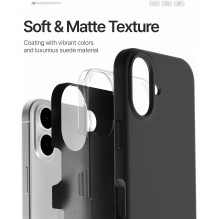 Dėklas Mercury Pure Magsafe Silicon Case Apple iPhone 16e / 17e juodas