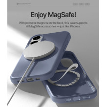 Dėklas Mercury Pure Magsafe Silicon Case Apple iPhone 16e / 17e levandos pilka