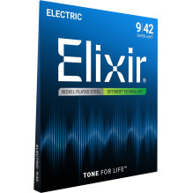 Elektrinė Gitara Stygų Rinkinys - Elixir 12000 Super Light 9-42 PW Elektrinės Gitaros Stygos Bronzinės