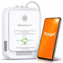Dujų Nuotėkio Detektorius - Qoltec 52651 Natūralaus Dujų Nuotėkio Jutiklis, Wi-Fi, 85dB Signalas, Baltas Dujų Nuotėkio Detektorius - Qoltec 52651 Natūralaus Dujų Nuotėkio Jutiklis, Wi-Fi, 85dB Signalas, Baltas