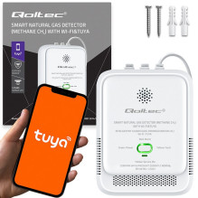 Dujų Nuotėkio Detektorius - Qoltec 52651 Natūralaus Dujų Nuotėkio Jutiklis, Wi-Fi, 85dB Signalas, Baltas Dujų Nuotėkio Detektorius - Qoltec 52651 Natūralaus Dujų Nuotėkio Jutiklis, Wi-Fi, 85dB Signalas, Baltas
