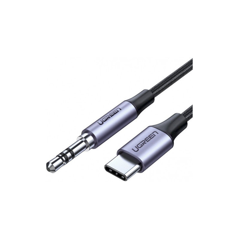 Ugreen mini jack 3 5mm AUX to USB-C Cable 1 m 30633 Deep Grey