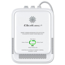 Anglies Monoksido Detektorius - Qoltec 52576 CO Alarm 85dB 220-240V Balta Anglies Monoksido Detektorius - Qoltec 52576 CO Alarm 85dB 220-240V Balta