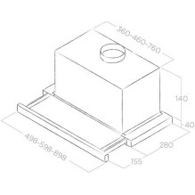 Kitchen hood - ELICA ELITE 14 LUX WH / A / 60 304 m³ / h, 3 speeds, LED lighting, white Kitchen hood - ELICA ELITE 14 LUX WH / A / 60 304 m³ / h, 3 speeds, LED lighting, white
