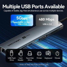NB ACC DOCKING STATION 9IN1 / USB-C 0.15M TGVHB VENTION