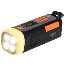 Adler AD 1920 Emergency radio Solar panel / Crank / Powerbank 4500 mAh Black Adler AD 1920 Emergency radio Solar panel / Crank / Powerbank 4500 mAh Black