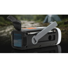 Adler AD 1920 Emergency radio Solar panel / Crank / Powerbank 4500 mAh Black Adler AD 1920 Emergency radio Solar panel / Crank / Powerbank 4500 mAh Black