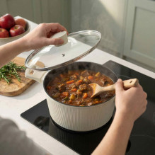 Russell Hobbs RH03877C Cote 24 cm Stockpot, Cream
