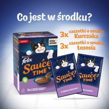 PURINA Felix Sauce Time - wet cat food - 6x40g PURINA Felix Sauce Time - wet cat food - 6x40g