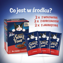 PURINA Felix Original Soup Time Box Beef, lamb, chcken - wet cat food - 6x48g