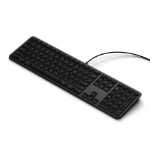 Wired keyboard USB A / USB C QWERTY Dual (Mac / Windows) Satechi Slim LX3 Wired space black Wired keyboard USB A / USB C QWERTY Dual (Mac / Windows) Satechi Slim LX3 Wired space black