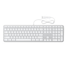 Wired keyboard USB A / USB C QWERTY Dual (Mac / Windows) Satechi Slim LX3 Wired silver