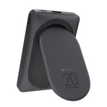 Powerbank compatible with MagSafe Forcell F-Energy MagStand F10K2 QC3.0 PD 5A 20W 10000 mAh black Powerbank compatible with MagSafe Forcell F-Energy MagStand F10K2 QC3.0 PD 5A 20W 10000 mAh black