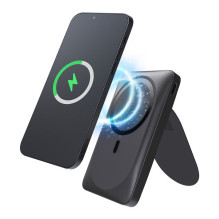 Powerbank compatible with MagSafe Forcell F-Energy MagStand F10K2 QC3.0 PD 5A 20W 10000 mAh black Powerbank compatible with MagSafe Forcell F-Energy MagStand F10K2 QC3.0 PD 5A 20W 10000 mAh black