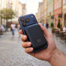 Nešiojamoji baterija, suderinama su „MagSafe Blue Star Slim DG-P8“, 15 W, 5000 mAh, juoda Nešiojamoji baterija, suderinama su „MagSafe Blue Star Slim DG-P8“, 15 W, 5000 mAh, juoda