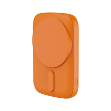 Nešiojamoji baterija, suderinama su „MagSafe Blue Star Slim DG-P8“, 15 W, 5000 mAh, oranžinė Nešiojamoji baterija, suderinama su „MagSafe Blue Star Slim DG-P8“, 15 W, 5000 mAh, oranžinė