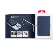 Powerbank compatible with MagSafe Forcell F-Energy Slim F5K9 QC4.0 PD3.0 15W 5000 mAh navy blue
