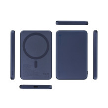 Powerbank compatible with MagSafe Forcell F-Energy Slim F5K9 QC4.0 PD3.0 15W 5000 mAh navy blue