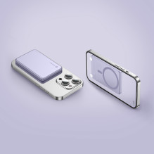 Powerbank compatible with MagSafe Forcell F-Energy Slim F5K9 QC4.0 PD3.0 15W 5000 mAh purple Powerbank compatible with MagSafe Forcell F-Energy Slim F5K9 QC4.0 PD3.0 15W 5000 mAh purple