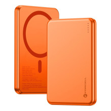 Nešiojamoji baterija, suderinama su „MagSafe Forcell F-Energy Slim F5K9 QC4.0 PD3.0“ 15 W 5000 mAh, oranžinė Nešiojamoji baterija, suderinama su „MagSafe Forcell F-Energy Slim F5K9 QC4.0 PD3.0“ 15 W 5000 mAh, oranžinė