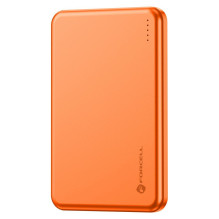 Nešiojamoji baterija, suderinama su „MagSafe Forcell F-Energy Slim F5K9 QC4.0 PD3.0“ 15 W 5000 mAh, oranžinė Nešiojamoji baterija, suderinama su „MagSafe Forcell F-Energy Slim F5K9 QC4.0 PD3.0“ 15 W 5000 mAh, oranžinė