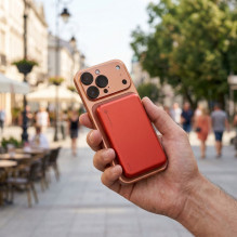Nešiojamoji baterija, suderinama su „MagSafe Forcell F-Energy Slim F5K9 QC4.0 PD3.0“ 15 W 5000 mAh, oranžinė Nešiojamoji baterija, suderinama su „MagSafe Forcell F-Energy Slim F5K9 QC4.0 PD3.0“ 15 W 5000 mAh, oranžinė