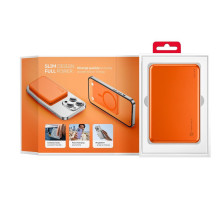 Powerbank compatible with MagSafe Forcell F-Energy Slim F5K9 QC4.0 PD3.0 15W 5000 mAh orange
