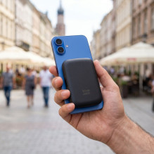 Nešiojamoji baterija, suderinama su „MagSafe Blue Star Slim DG-P8“, 15 W, 5000 mAh, tamsiai mėlyna Nešiojamoji baterija, suderinama su „MagSafe Blue Star Slim DG-P8“, 15 W, 5000 mAh, tamsiai mėlyna