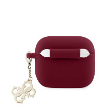 Guess - Airpods 3 Case Silicone Classic Logo Gold With 4G Charm Marengo