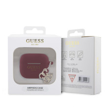 Guess - Airpods 3 Case Silicone Classic Logo Gold With 4G Charm Marengo