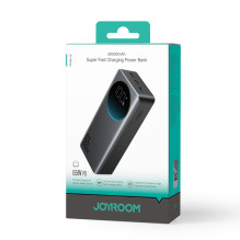 „Joyroom JR-PBF05 Pro“ 30000mAh 65W išorinė baterija su skaitmeniniu ekranu, 2x USB-C ir 1x USB-A, juoda