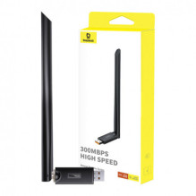 Baseus Wi-Fi Adapter FastJoy with antenna 300Mbps Black