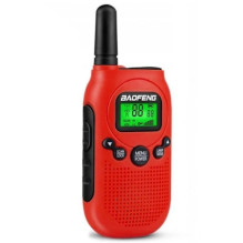 Vaikų radijo stotelė - Baofeng BF-T6 8 Kanalai, VOX, 3 km Nuotolis, Raudona