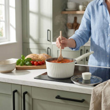 Russell Hobbs RH03867C Cote 18 cm Saucepan, Cream