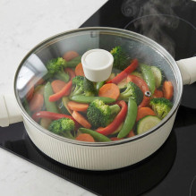 Russell Hobbs RH03871C Cote 28 cm Saute Pan, Cream