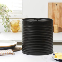 Russell Hobbs RH03269EU7 Ribbed Bread Bin, Black Russell Hobbs RH03269EU7 Ribbed Bread Bin, Black