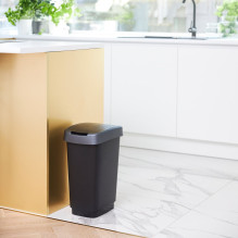 Atliekų Konteneris - ROTHO Twist Silver 25L Plastikas 476x252x333mm Atliekų Konteneris - ROTHO Twist Silver 25L Plastikas 476x252x333mm